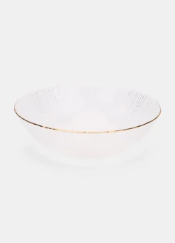 Ciotola in vetro scanalato