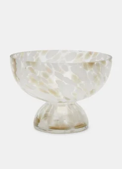 Ciotola rialzata in vetro screziato