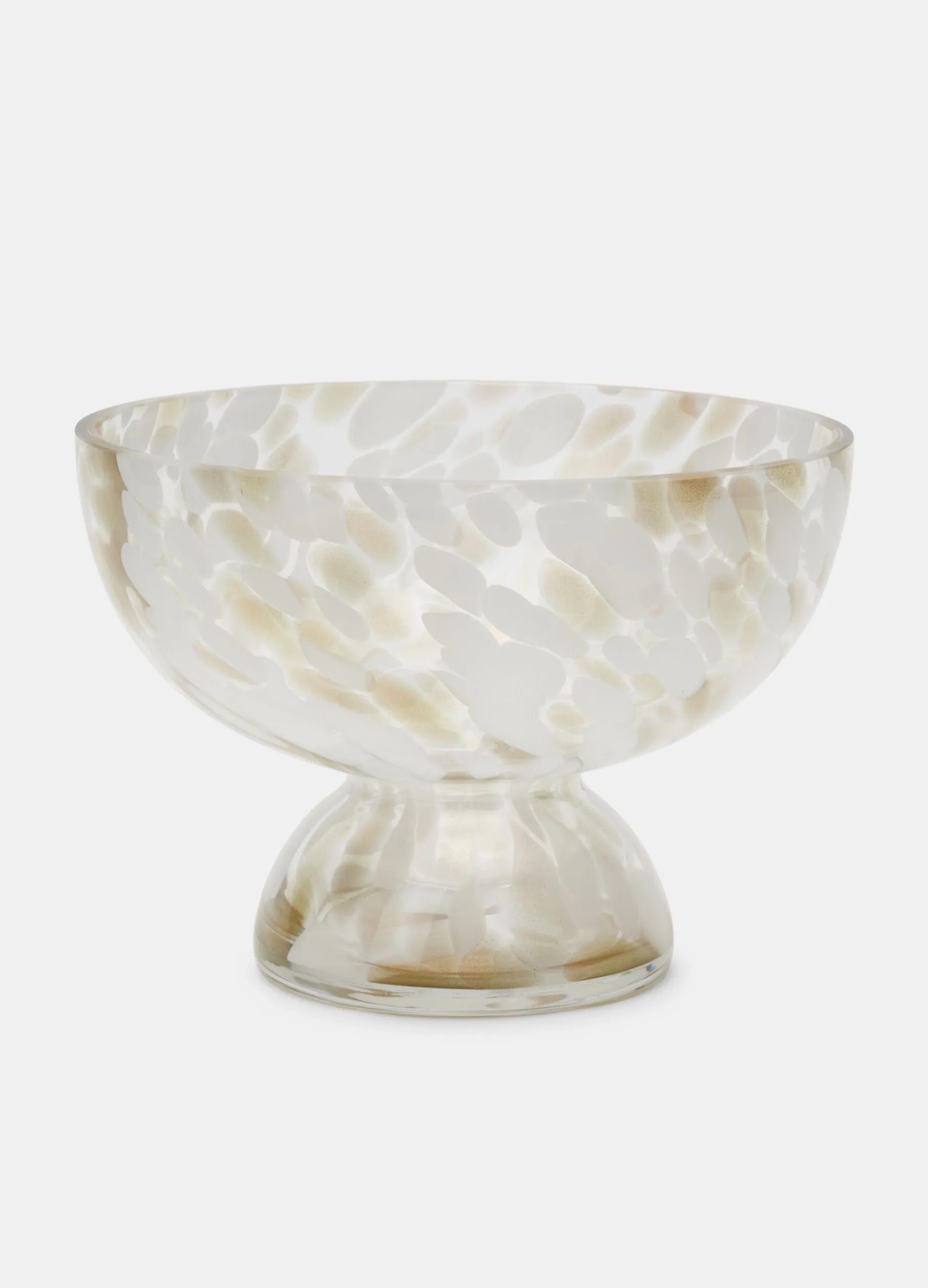 Ciotola rialzata in vetro screziato