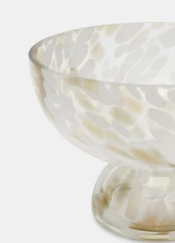 Ciotola rialzata in vetro screziato