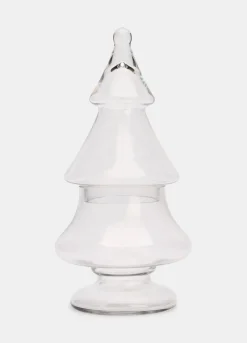 Contenitore albero di Natale in vetro