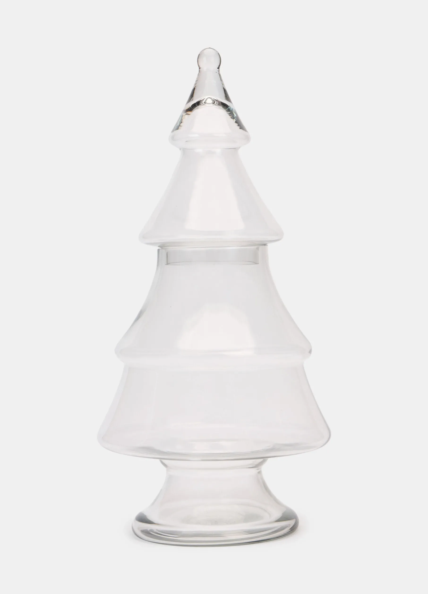 Contenitore grande albero di Natale in vetro