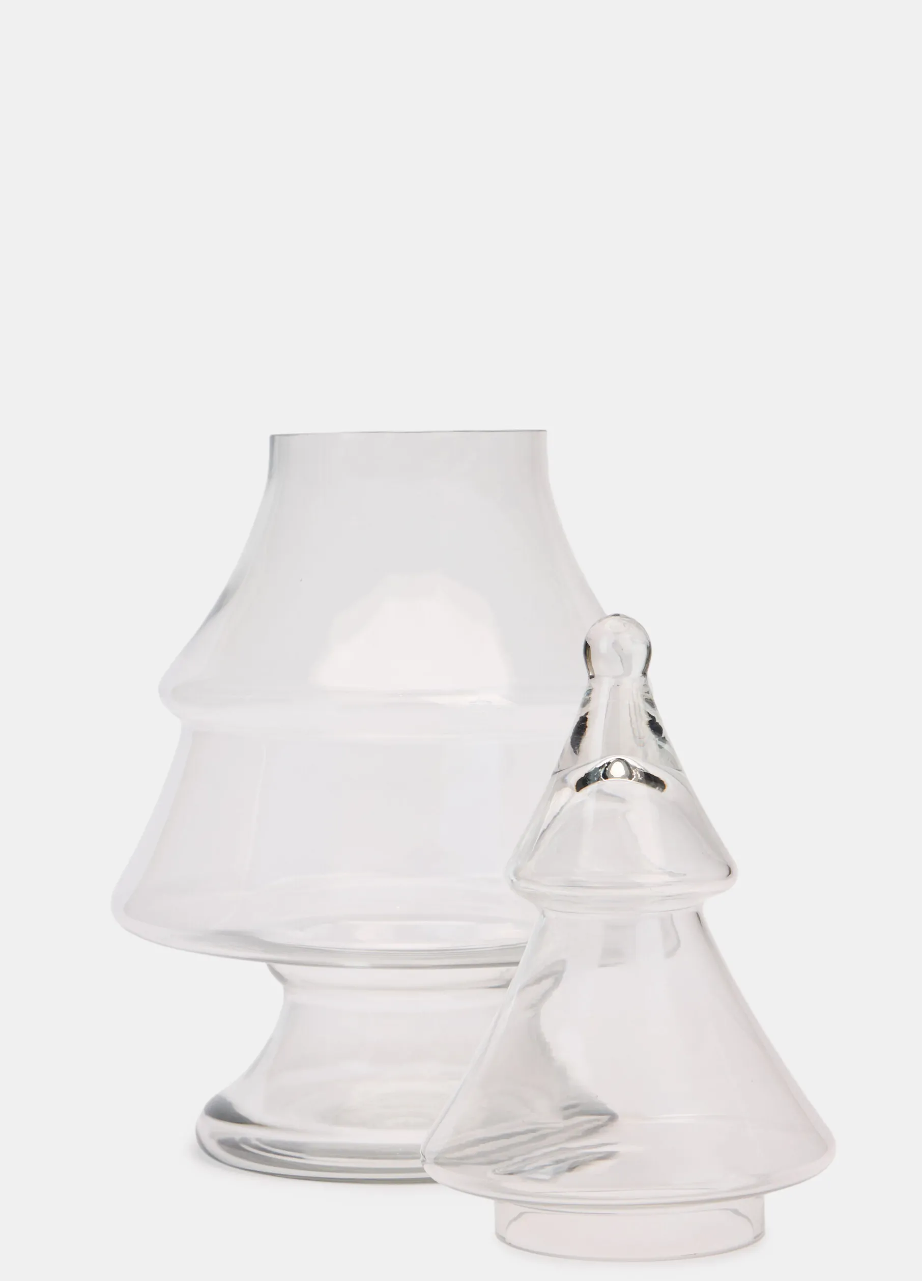 Contenitore grande albero di Natale in vetro