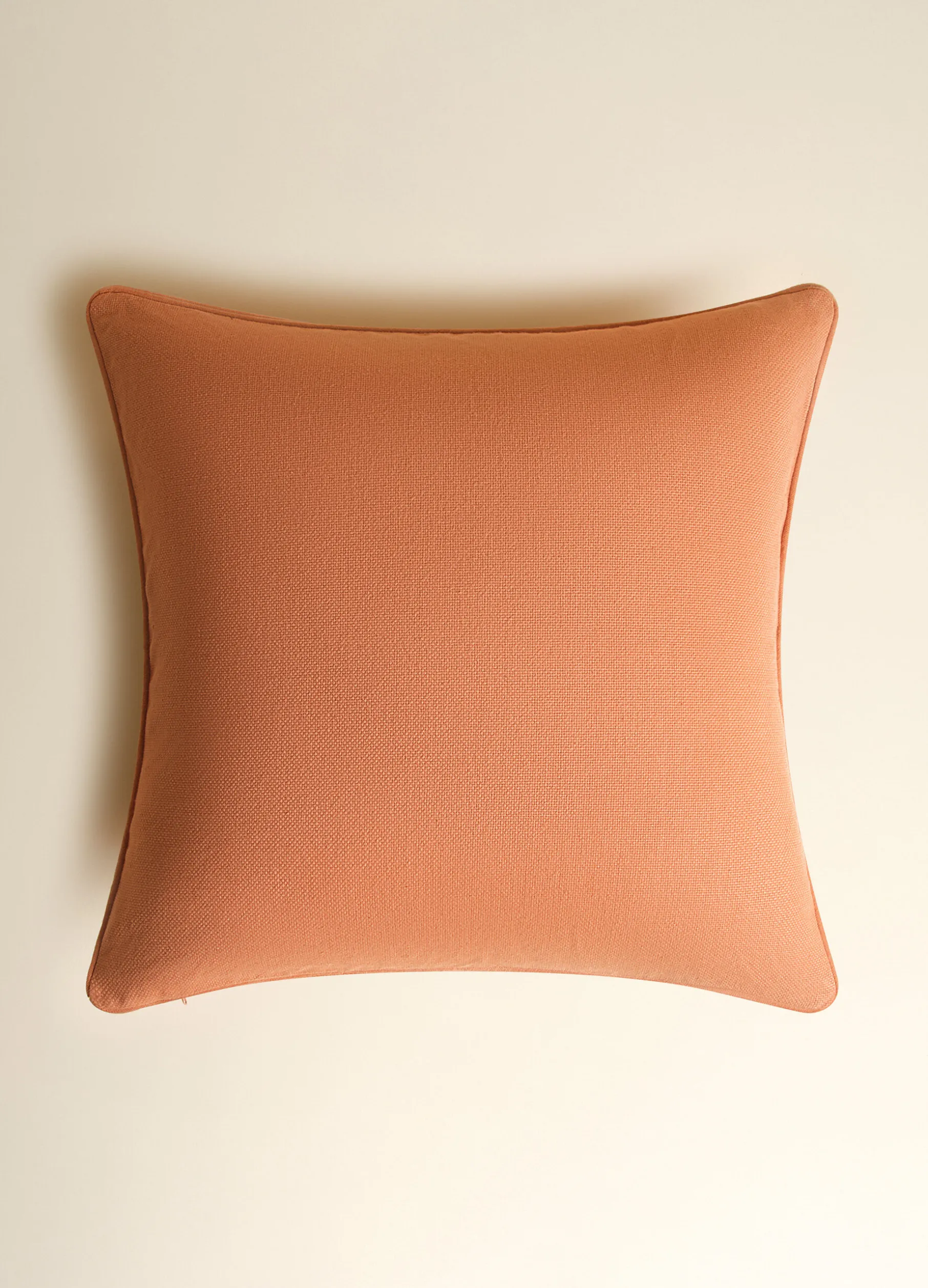 Copricuscino in puro cotone tinta unita