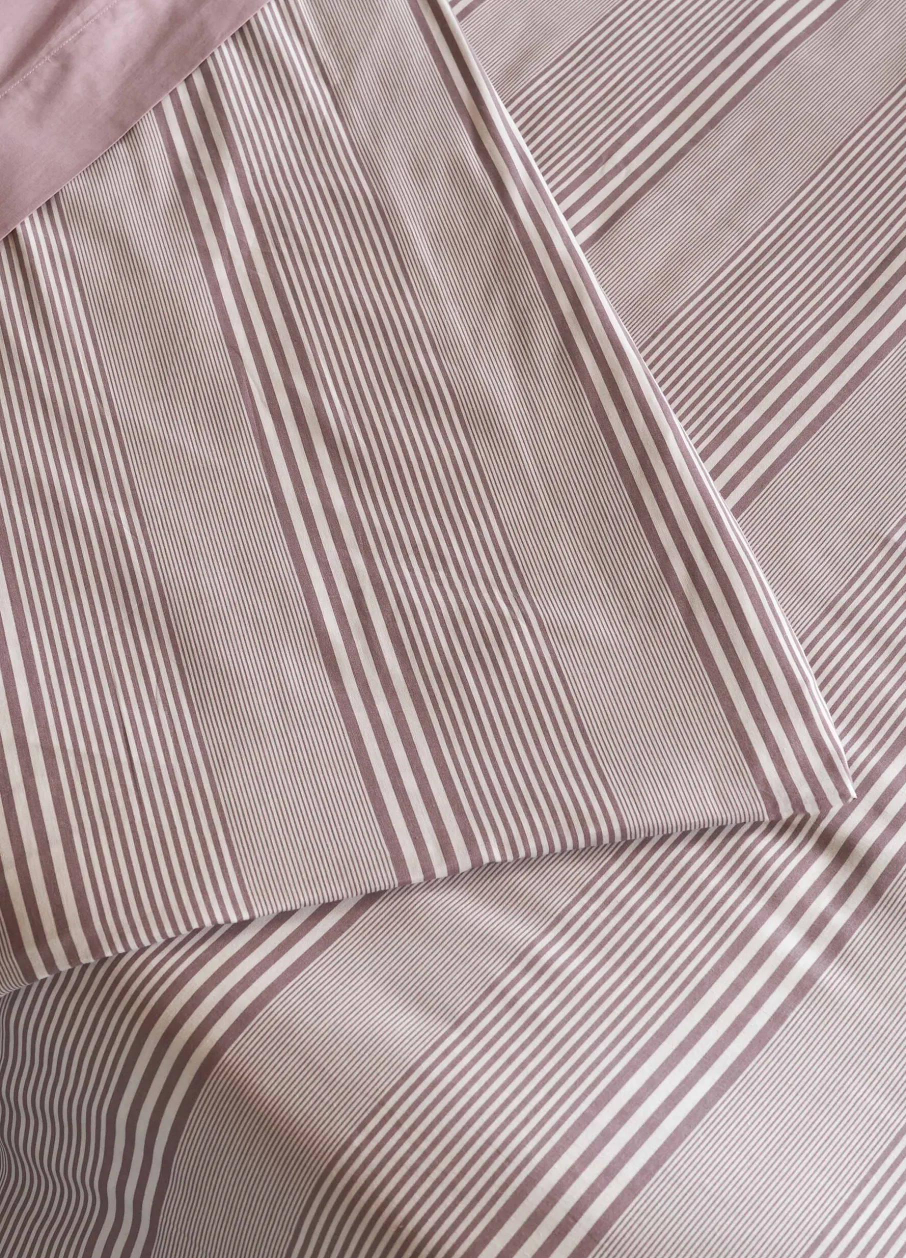 Copripiumino una piazza e mezzo in cotone a righe irregolari