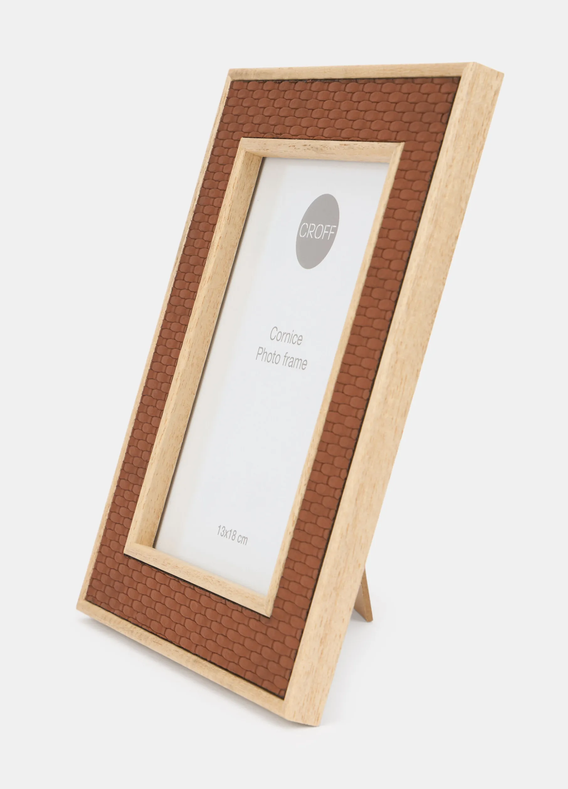 Cornice in legno con doppia texture