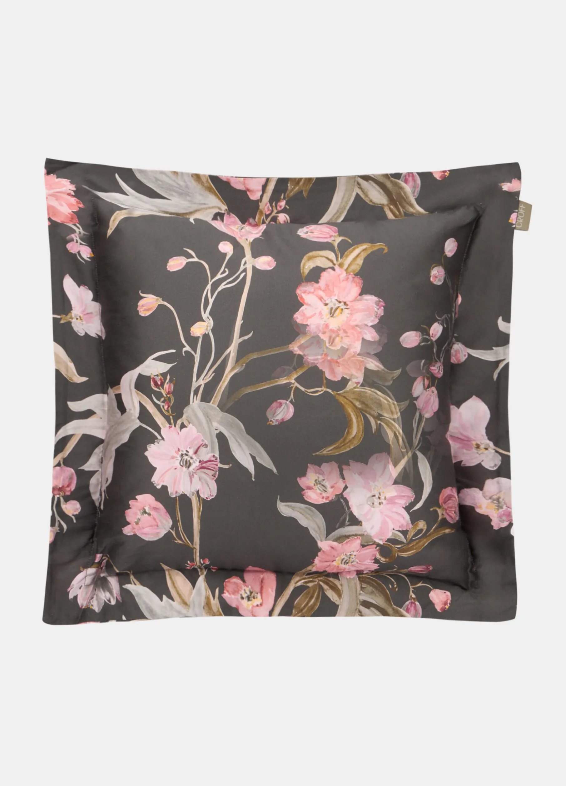 Cuscino a fiori in raso di cotone