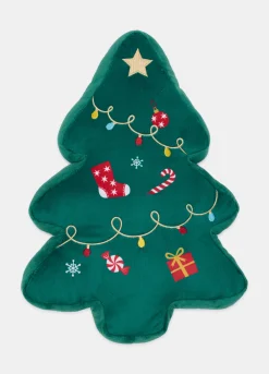 Cuscino albero di Natale in velluto
