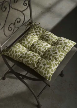 Cuscino copri sedia in cotone biologico foliage