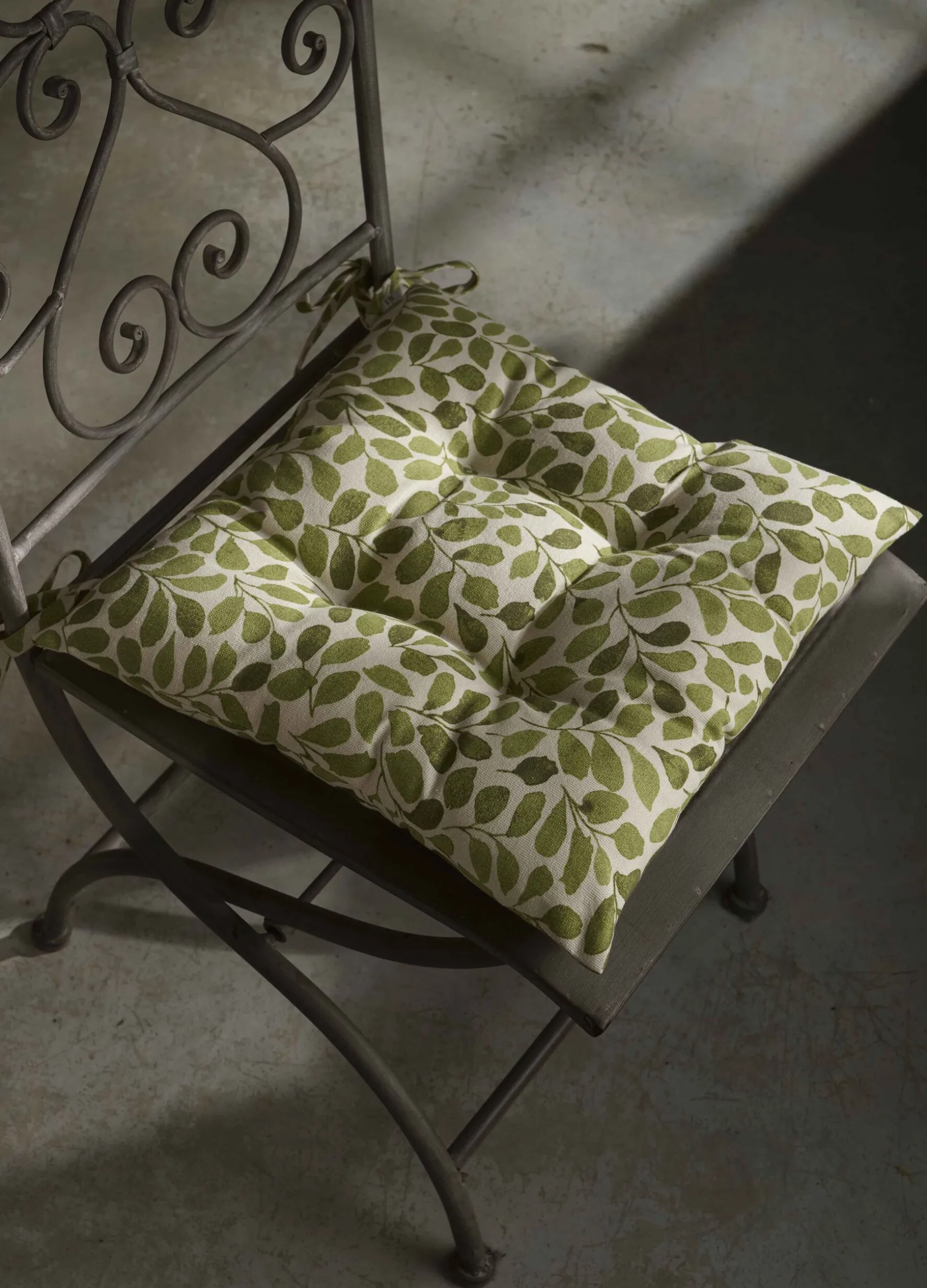 Cuscino copri sedia in cotone biologico foliage