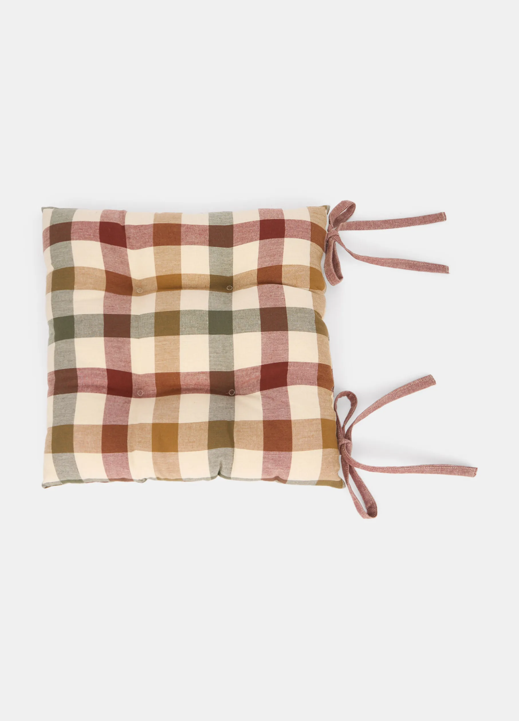 Cuscino coprisedia imbottito a quadri