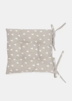 Cuscino coprisedia in cotone a cuori