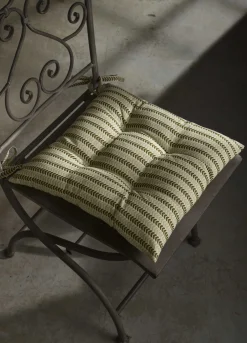 Cuscino coprisedia quadrato con stampa foglie