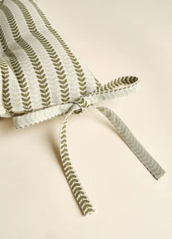 Cuscino coprisedia quadrato con stampa foglie