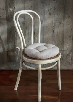 Cuscino coprisedia rotondo trapuntato