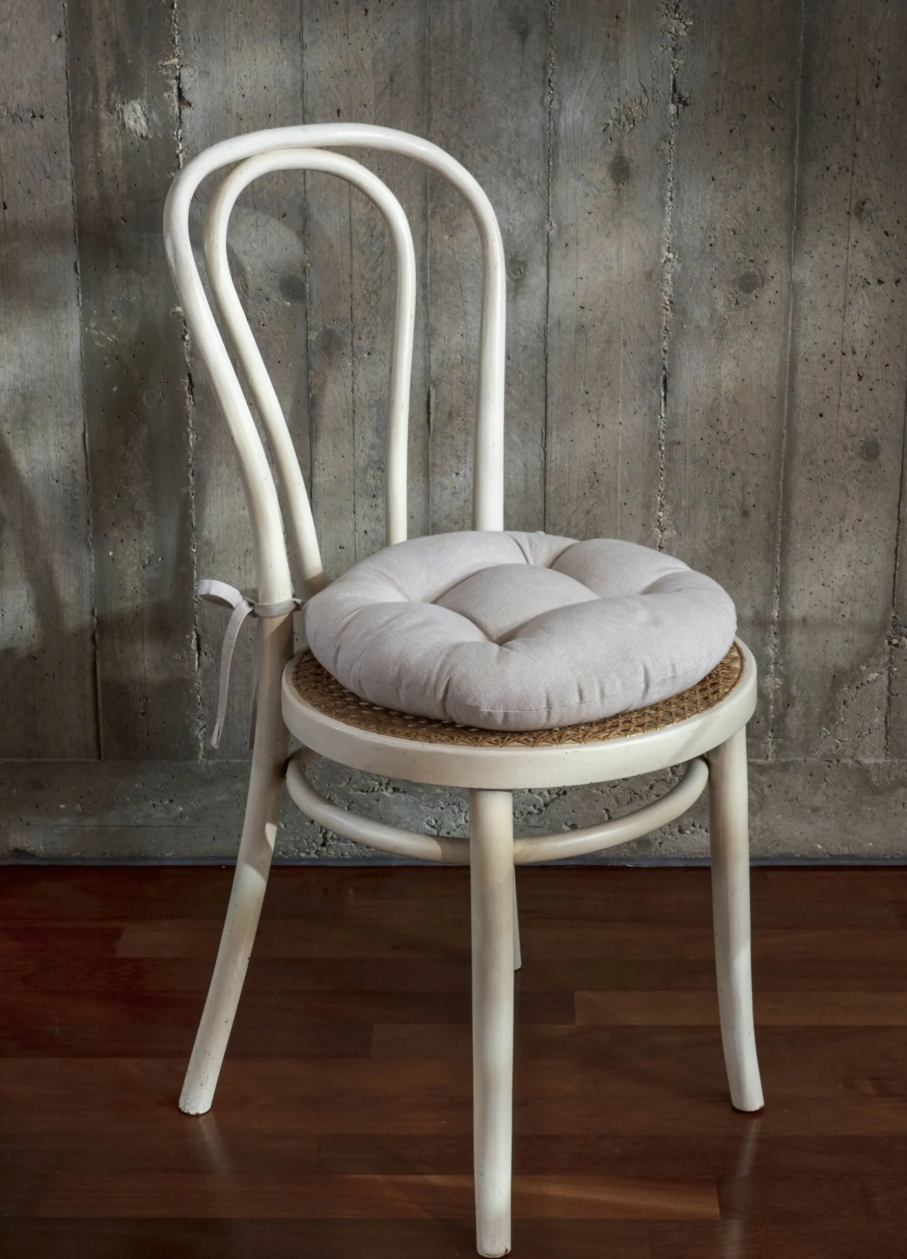 Cuscino coprisedia rotondo trapuntato