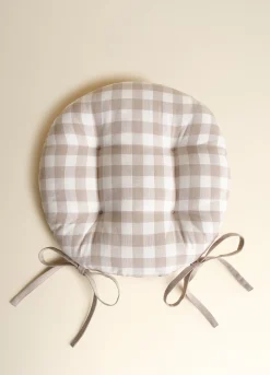 Cuscino coprisedia rotondo a quadretti