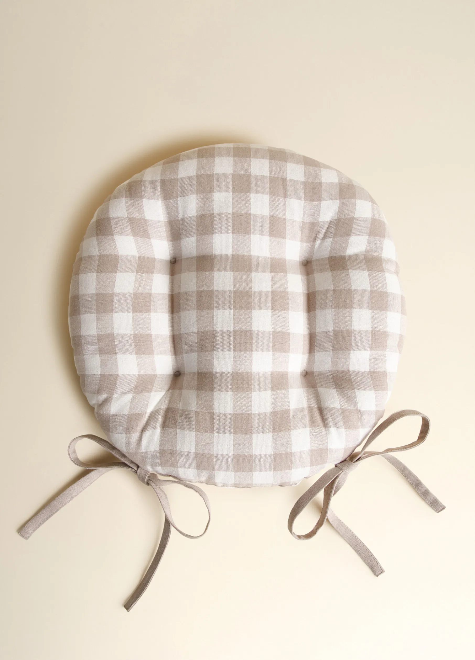 Cuscino coprisedia rotondo a quadretti