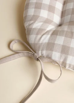 Cuscino coprisedia rotondo a quadretti