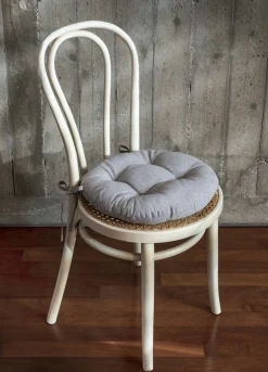 Cuscino coprisedia rotondo trapuntato