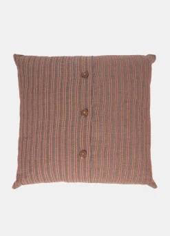 Cuscino imbottito in cotone a righe