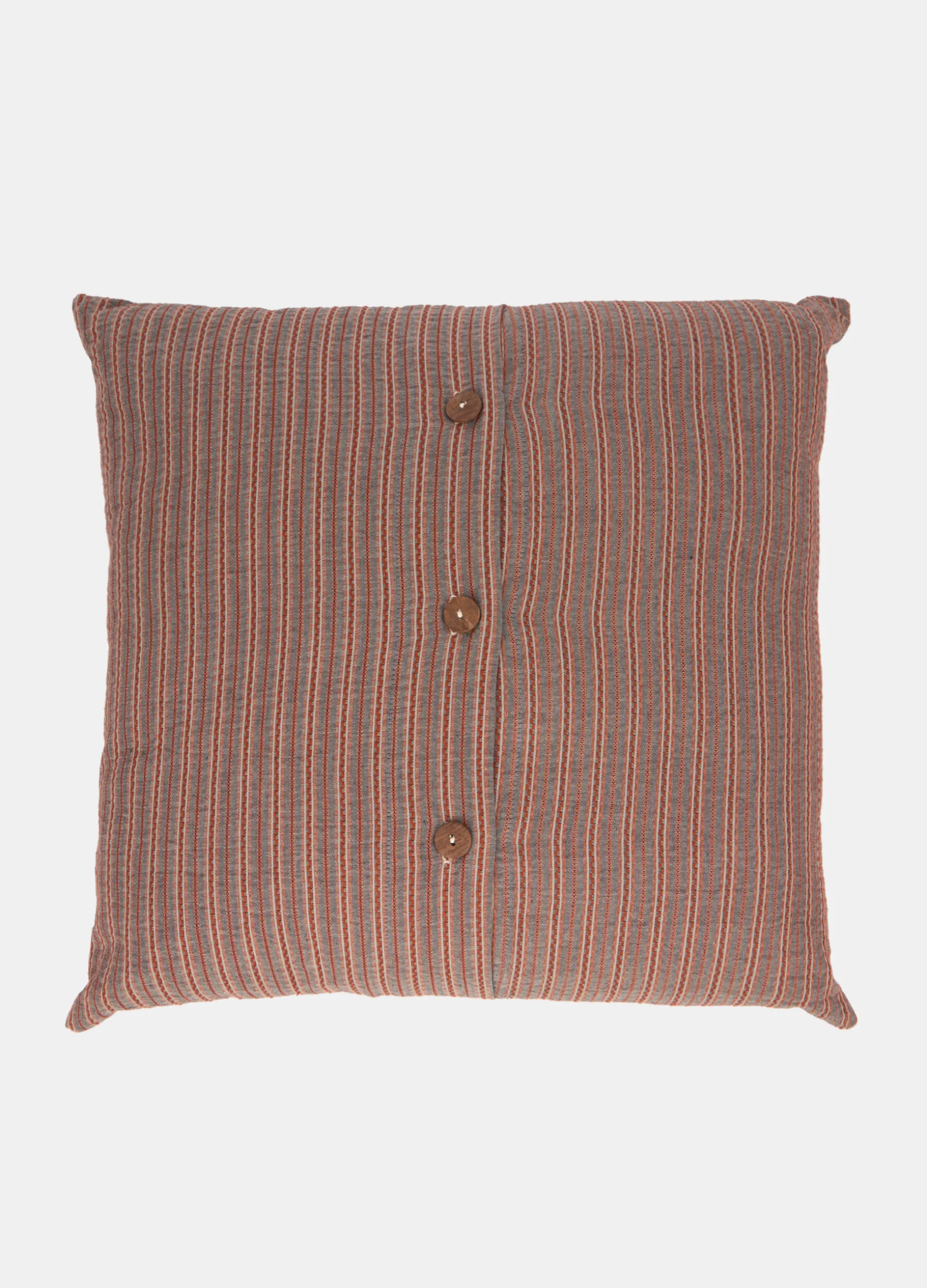 Cuscino imbottito in cotone a righe