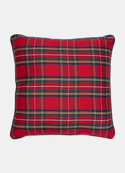 Cuscino imbottito in cotone a scacchi