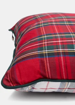 Cuscino imbottito in cotone a scacchi