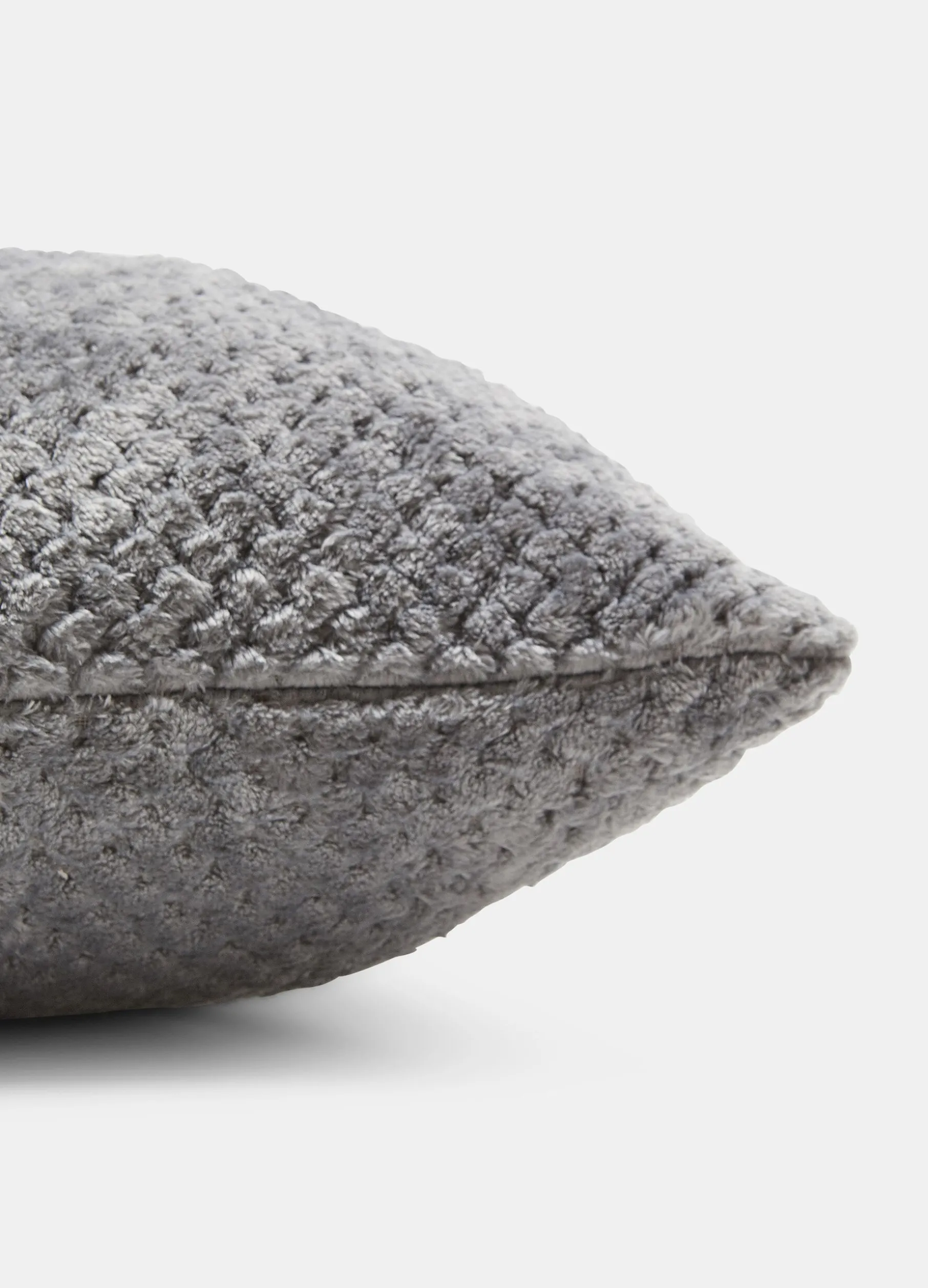 Cuscino quadrato in waffle tinta unita