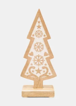 Decorazione albero in legno