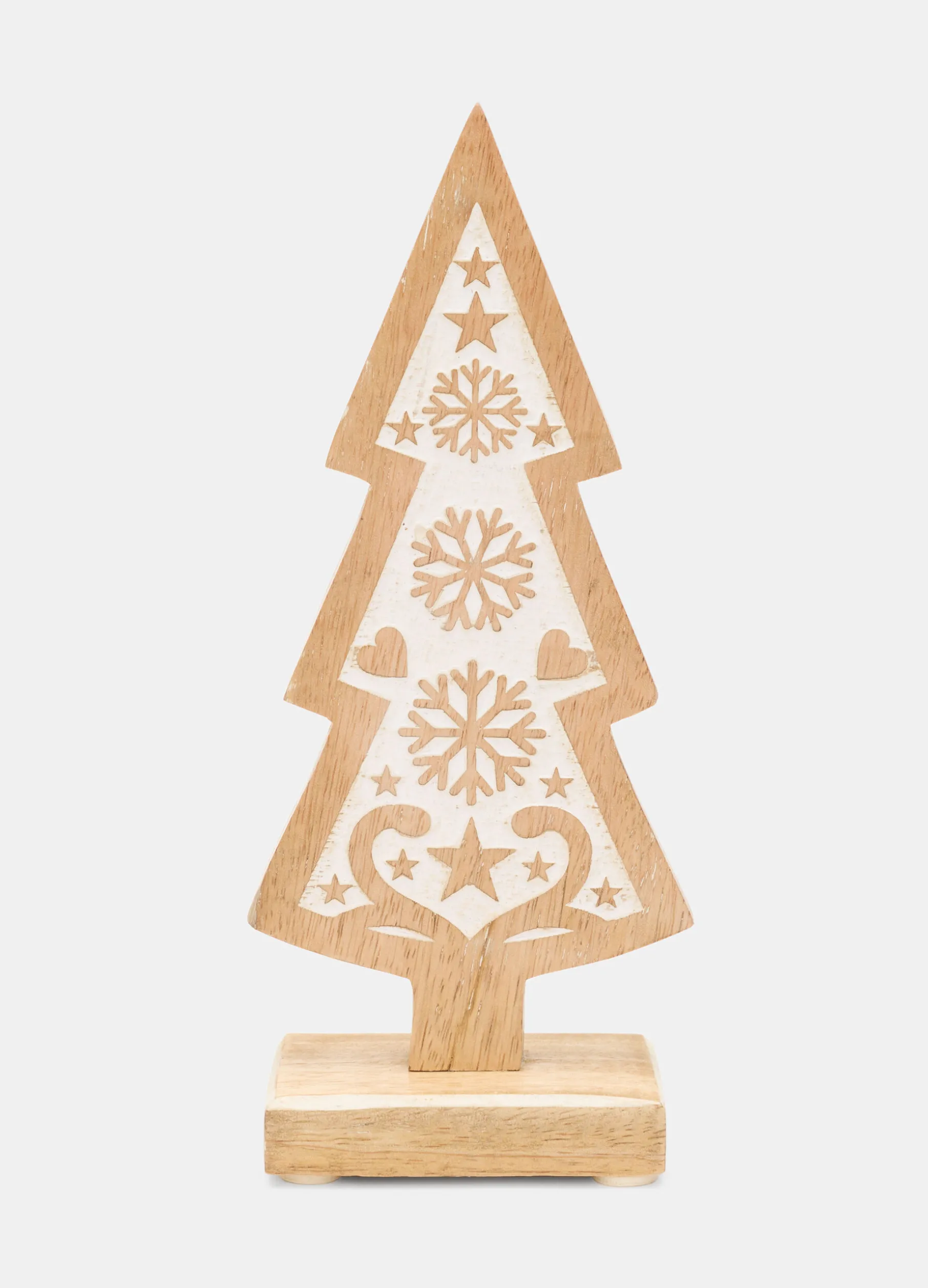 Decorazione albero in legno
