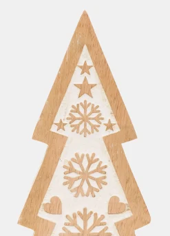 Decorazione albero in legno