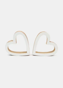 Decorazione cuori in legno