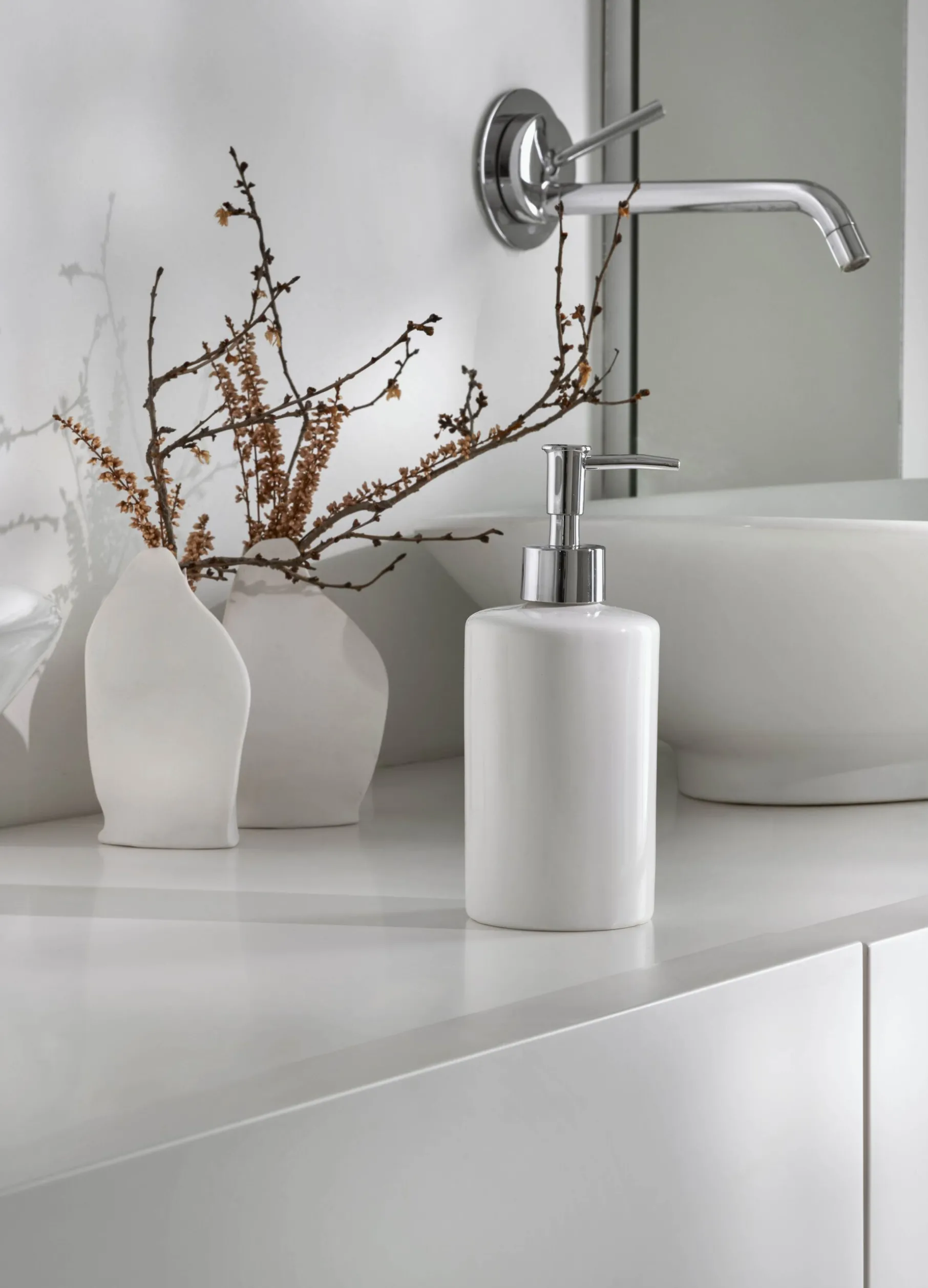 Dispenser sapone bianco