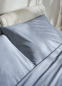 Federa in cotone a righe sottili