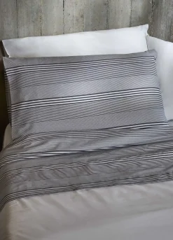 Federa in cotone a righe irregolari