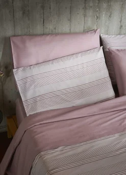 Federa in cotone a righe irregolari