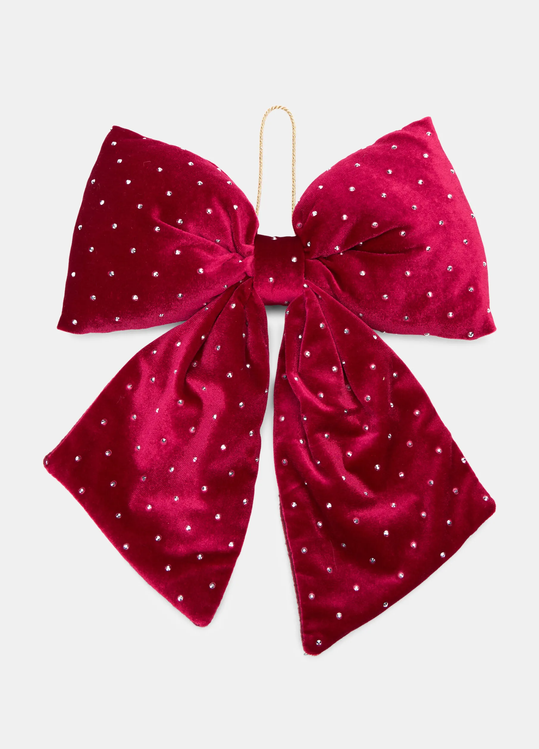 Fiocco grande in velluto con perline