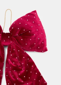 Fiocco grande in velluto con perline