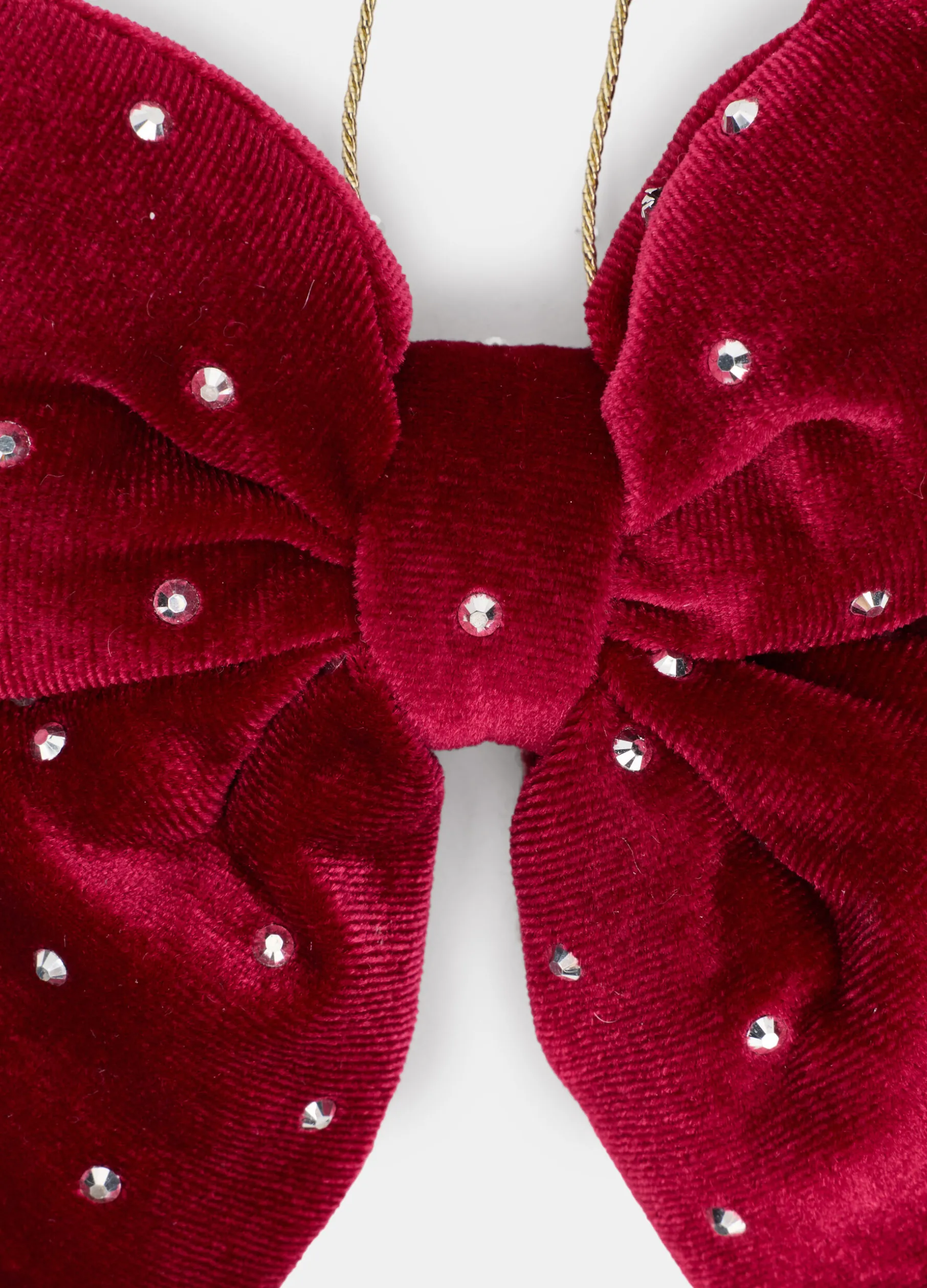 Fiocco in velluto con perline