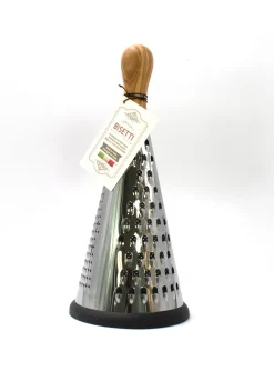 Grattugia conica in acciaio con manico in legno di faggio massello