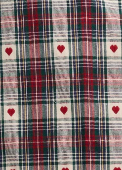 Grembiule lungo in cotone con motivo cuori