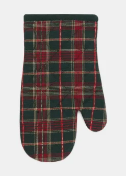 Guanto da forno in cotone tartan