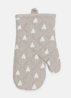 Guanto da forno in cotone a cuori