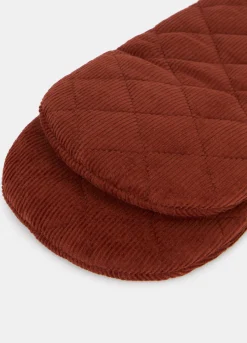 Guanto da forno in velluto a coste