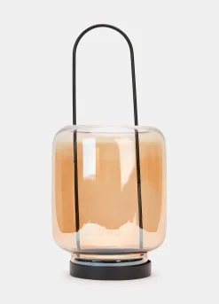 Lanterna rotonda grande in vetro