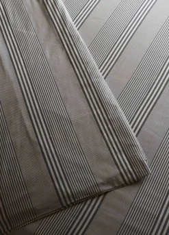 Lenzuolo a 2 piazze in cotone a righe irregolari