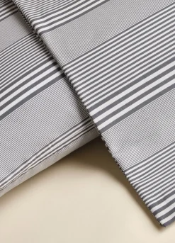 Lenzuolo a 2 piazze in cotone a righe irregolari