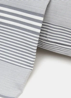 Lenzuolo a righe due piazze in puro cotone