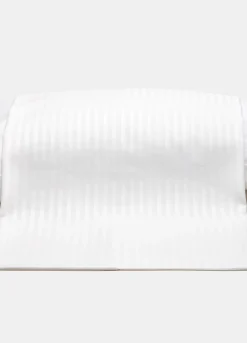 Lenzuolo a righe effetto satin in puro cotone